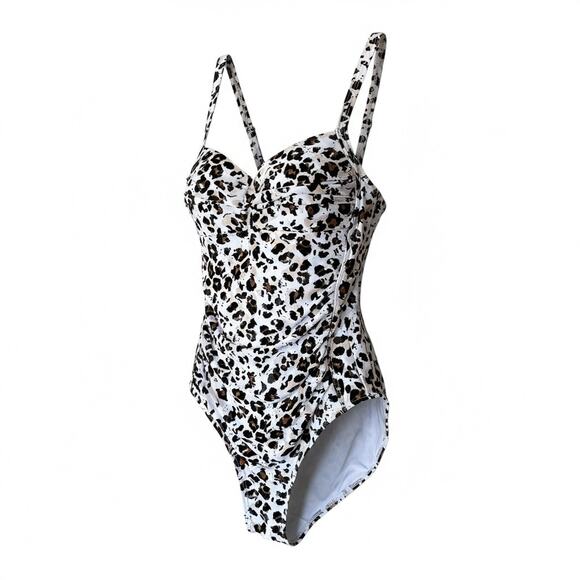 Nip Tuck Swim Leopard Print One Piece Swimsuit Women’s 8 Tummy Control - Picture 1 of 10